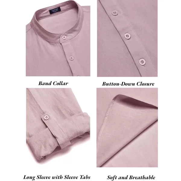 COOFANDY Men's 2 Pieces Cotton Linen Set Long Sleeve Henley Shirts Casual Beach Pants With Pockets Summer Yoga Outfits