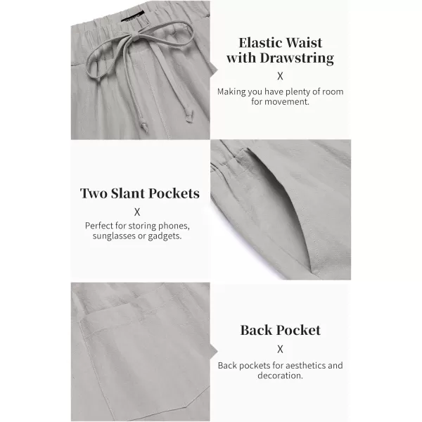 COOFANDY Men's 2 Pieces Cotton Linen Set Long Sleeve Henley Shirts Casual Beach Pants With Pockets Summer Yoga Outfits