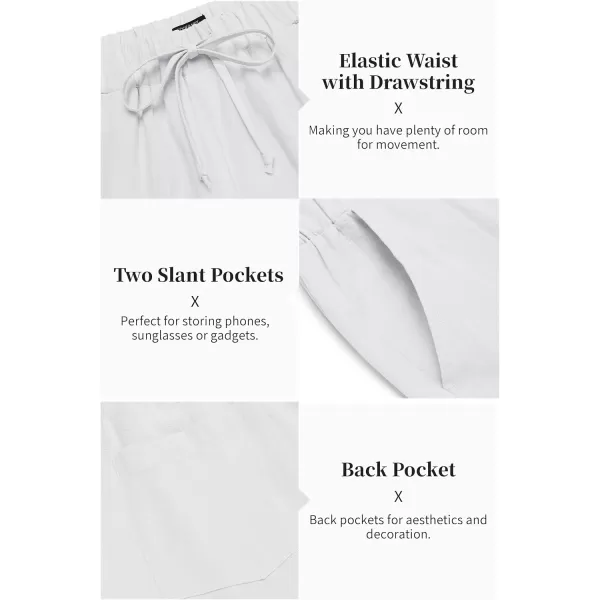 COOFANDY Men's 2 Pieces Cotton Linen Set Long Sleeve Henley Shirts Casual Beach Pants With Pockets Summer Yoga Outfits