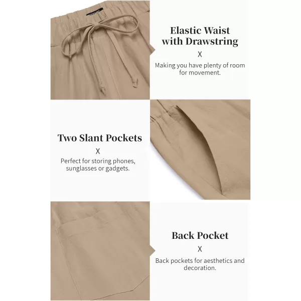 COOFANDY Men's 2 Pieces Cotton Linen Set Long Sleeve Henley Shirts Casual Beach Pants With Pockets Summer Yoga Outfits