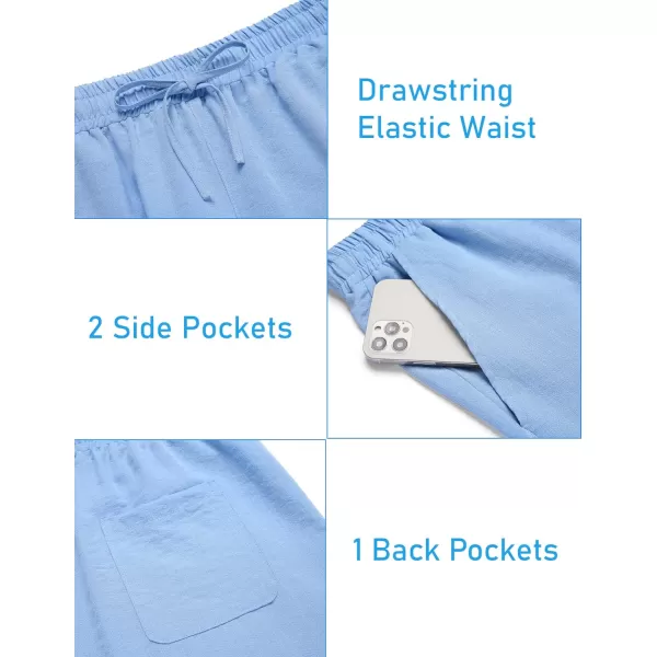 COOFANDY Men's 2 Pieces Linen Set Henley Shirt Short Sleeve and Shorts Summer Beach Yoga Matching Outfits