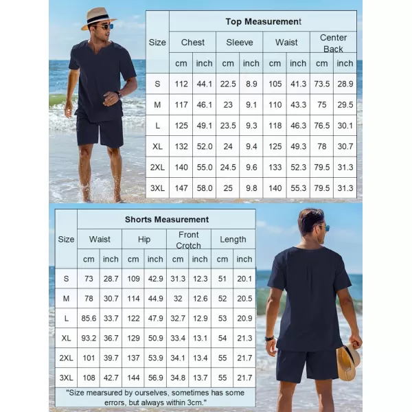 COOFANDY Men's 2 Pieces Short Sets Cotton Linen Shirts Short Sleeve Casual Beach Shorts Summer Yoga Outfits