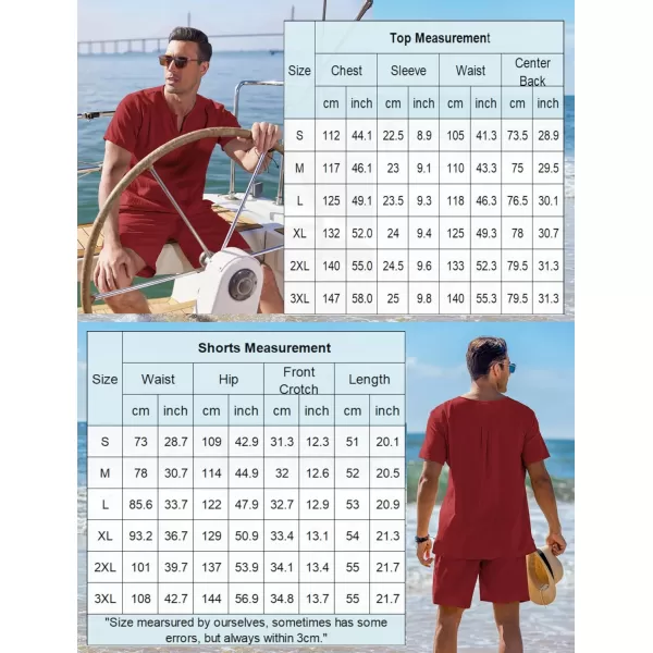 COOFANDY Men's 2 Pieces Short Sets Cotton Linen Shirts Short Sleeve Casual Beach Shorts Summer Yoga Outfits