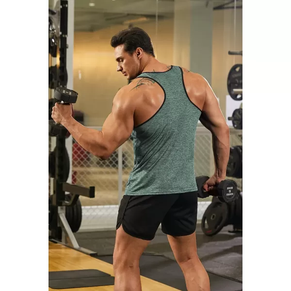 COOFANDY Men's 3 Pack Gym Tank Tops Y-Back Workout Muscle Tee Sleeveless Fitness Bodybuilding T Shirts