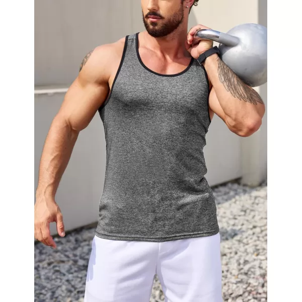COOFANDY Men's 3 Pack Gym Tank Tops Y-Back Workout Muscle Tee Sleeveless Fitness Bodybuilding T Shirts