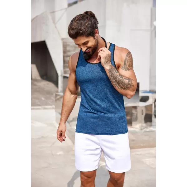 COOFANDY Men's 3 Pack Gym Tank Tops Y-Back Workout Muscle Tee Sleeveless Fitness Bodybuilding T Shirts