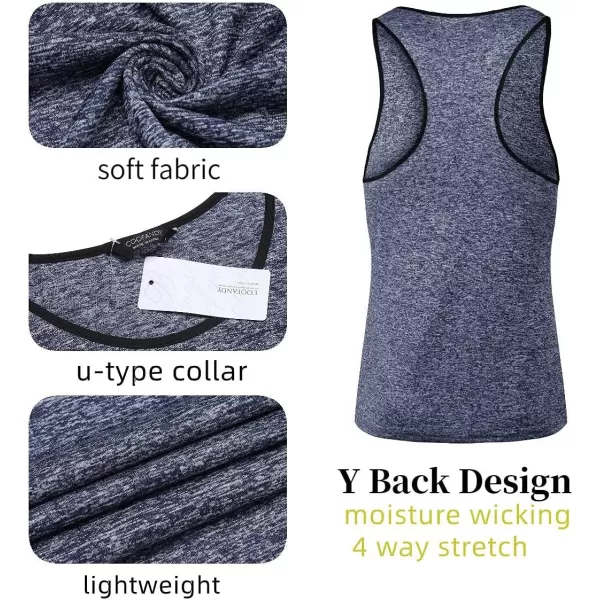 COOFANDY Men's 3 Pack Gym Tank Tops Y-Back Workout Muscle Tee Sleeveless Fitness Bodybuilding T Shirts