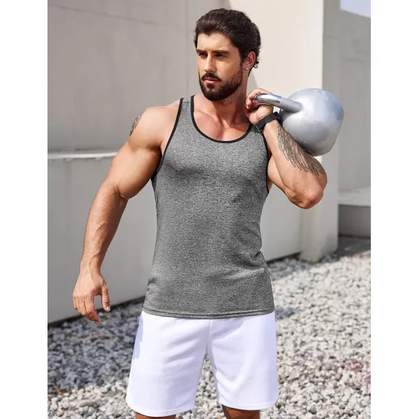 COOFANDY Men's 3 Pack Gym Tank Tops Y-Back Workout Muscle Tee Sleeveless Fitness Bodybuilding T Shirts