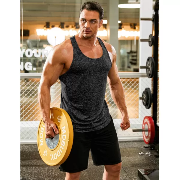 COOFANDY Men's 3 Pack Gym Tank Tops Y-Back Workout Muscle Tee Training Bodybuilding Fitness Sleeveless T Shirts)