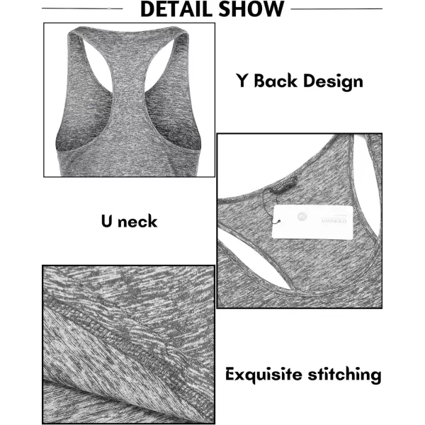 COOFANDY Men's 3 Pack Gym Tank Tops Y-Back Workout Muscle Tee Training Bodybuilding Fitness Sleeveless T Shirts