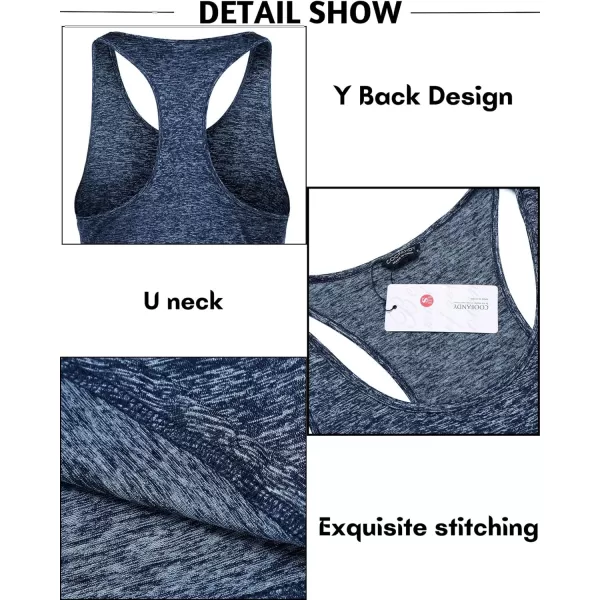 COOFANDY Men's 3 Pack Gym Tank Tops Y-Back Workout Muscle Tee Training Bodybuilding Fitness Sleeveless T Shirts