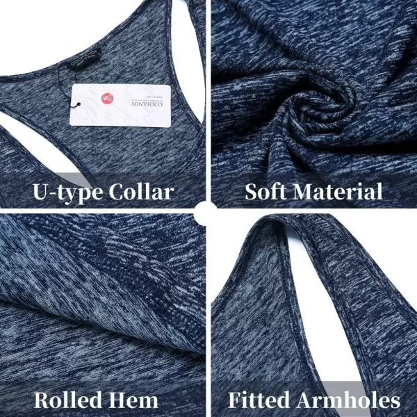 COOFANDY Men's 3 Pack Gym Tank Tops Y-Back Workout Muscle Tee Training Bodybuilding Fitness Sleeveless T Shirts