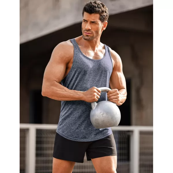 COOFANDY Men's 3 Pack Gym Tank Tops Y-Back Workout Muscle Tee Training Bodybuilding Fitness Sleeveless T Shirts