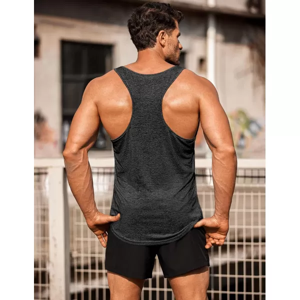 COOFANDY Men's 3 Pack Gym Tank Tops Y-Back Workout Muscle Tee Training Bodybuilding Fitness Sleeveless T Shirts