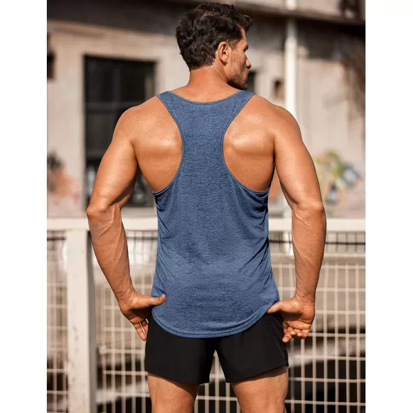 COOFANDY Men's 3 Pack Gym Tank Tops Y-Back Workout Muscle Tee Training Bodybuilding Fitness Sleeveless T Shirts
