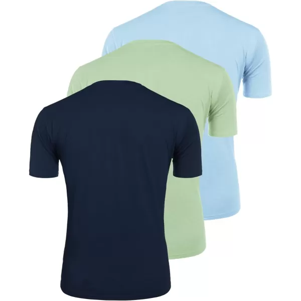COOFANDY Men's 3 Pack Henley Shirts Short Sleeve Casual Basic Tees Classic Henley Summer Solid T Shirts with Pocket