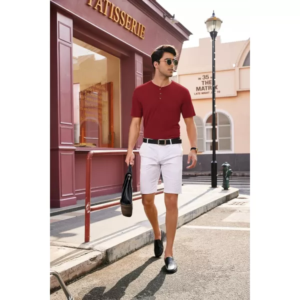 COOFANDY Men's 3 Pack Henley Shirts Short Sleeve Casual Basic Tees Classic Henley Summer Solid T Shirts with Pocket