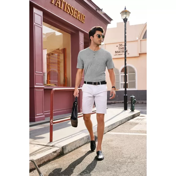 COOFANDY Men's 3 Pack Henley Shirts Short Sleeve Casual Basic Tees Classic Henley Summer Solid T Shirts with Pocket