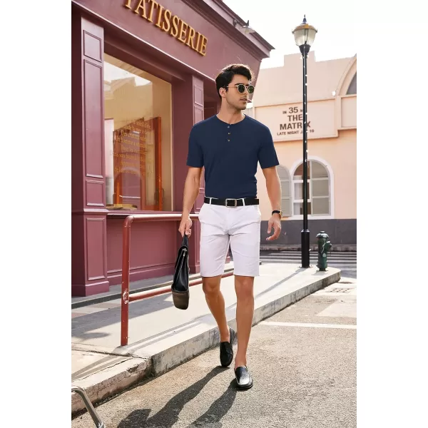 COOFANDY Men's 3 Pack Henley Shirts Short Sleeve Casual Basic Tees Classic Henley Summer Solid T Shirts with Pocket