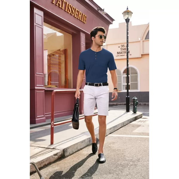 COOFANDY Men's 3 Pack Henley Shirts Short Sleeve Casual Basic Tees Classic Henley Summer Solid T Shirts with Pocket