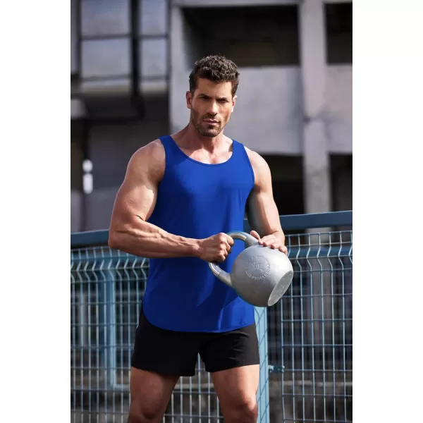 COOFANDY Men's 3 Pack Quick Dry Workout Tank Top Gym Muscle Tee Fitness Bodybuilding Sleeveless T Shirt