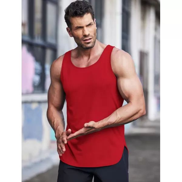COOFANDY Men's 3 Pack Quick Dry Workout Tank Top Gym Muscle Tee Fitness Bodybuilding Sleeveless T Shirt