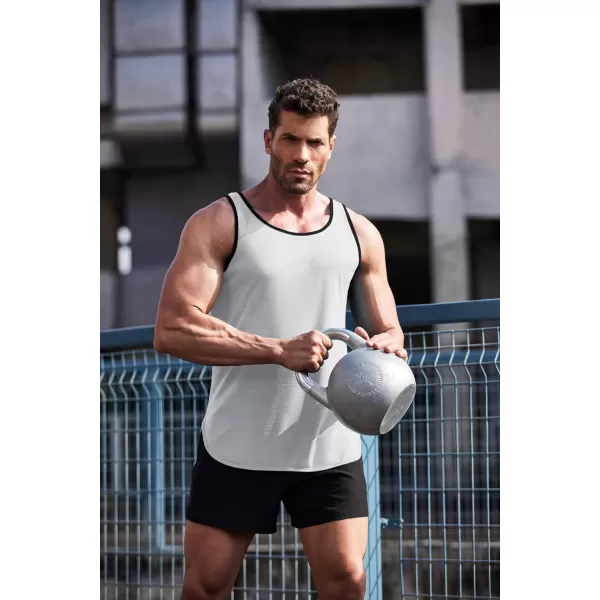 COOFANDY Men's 3 Pack Quick Dry Workout Tank Top Gym Muscle Tee Fitness Bodybuilding Sleeveless T Shirt