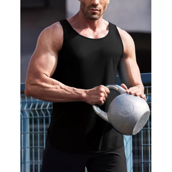 COOFANDY Men's 3 Pack Quick Dry Workout Tank Top Gym Muscle Tee Fitness Bodybuilding Sleeveless T Shirt