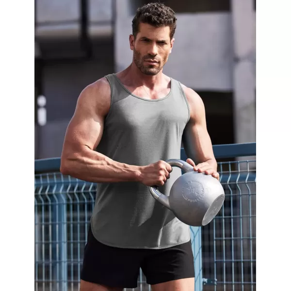COOFANDY Men's 3 Pack Quick Dry Workout Tank Top Gym Muscle Tee Fitness Bodybuilding Sleeveless T Shirt