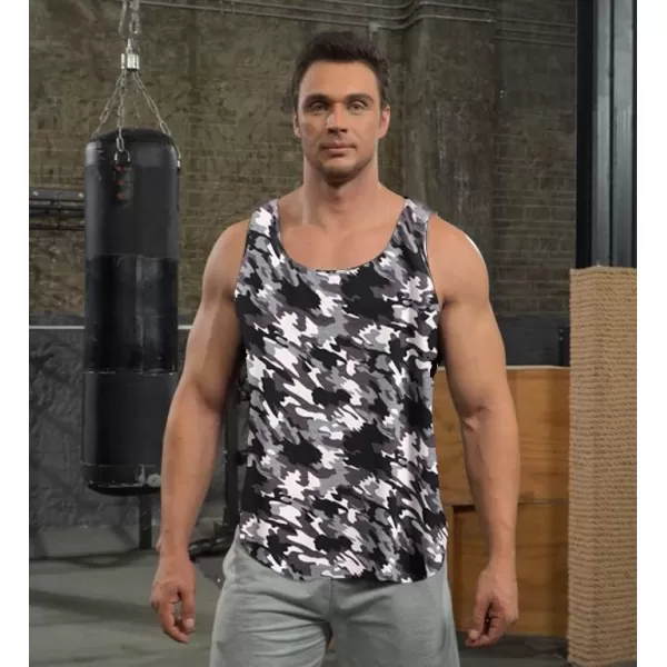 COOFANDY Men's 3 Pack Quick Dry Workout Tank Top Gym Muscle Tee Fitness Bodybuilding Sleeveless T Shirt