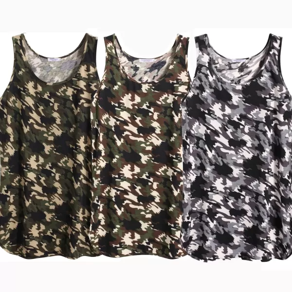 COOFANDY Men's 3 Pack Quick Dry Workout Tank Top Gym Muscle Tee Fitness Bodybuilding Sleeveless T Shirt