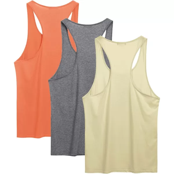 COOFANDY Men's 3 Pack Tank Tops Cotton Performance Sleeveless Casual Classic T Shirts