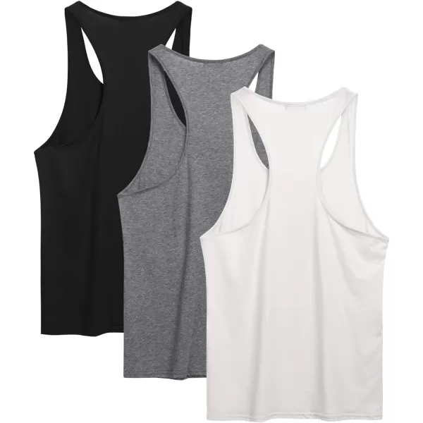 COOFANDY Men's 3 Pack Tank Tops Cotton Performance Sleeveless Casual Classic T Shirts