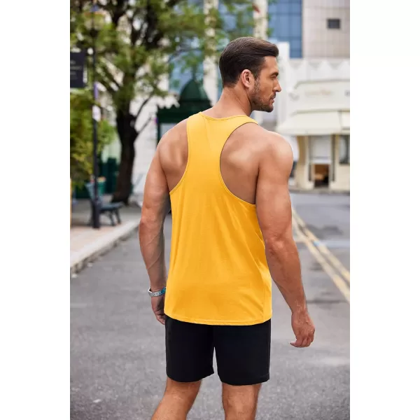 COOFANDY Men's 3 Pack Tank Tops Cotton Performance Sleeveless Casual Classic T Shirts