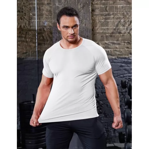 COOFANDY Men's 3 Pack Workout T Shirts Short Sleeve Gym Bodybuilding Muscle Shirts Base Layer Fitness Tee Tops