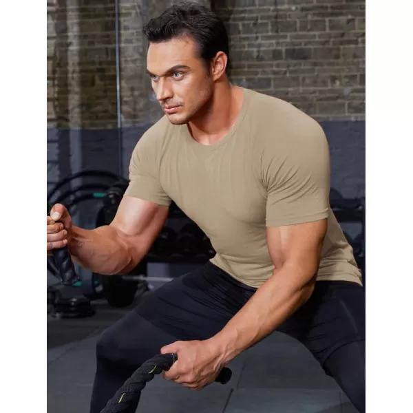 COOFANDY Men's 3 Pack Workout T Shirts Short Sleeve Gym Bodybuilding Muscle Shirts Base Layer Fitness Tee Tops