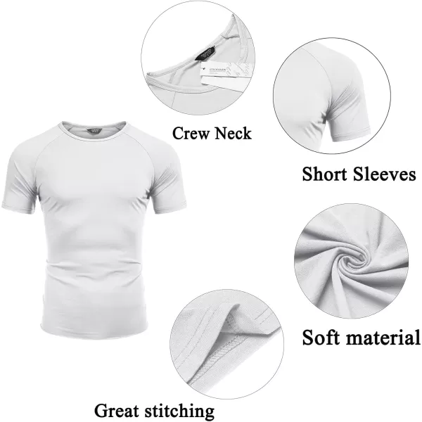 COOFANDY Men's 3 Pack Workout T Shirts Short Sleeve Gym Bodybuilding Muscle Shirts Base Layer Fitness Tee Tops