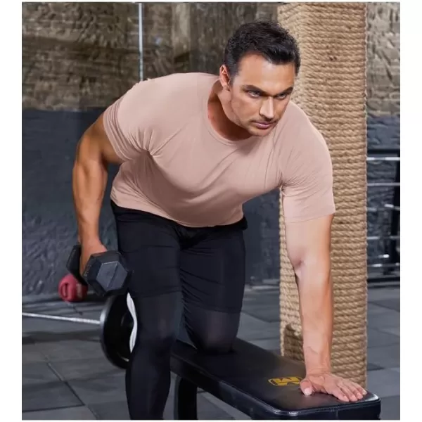 COOFANDY Men's 3 Pack Workout T Shirts Short Sleeve Gym Bodybuilding Muscle Shirts Base Layer Fitness Tee Tops