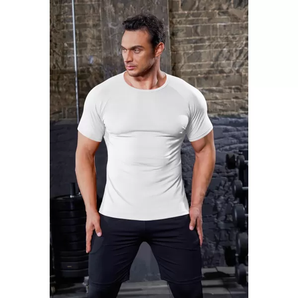 COOFANDY Men's 3 Pack Workout T Shirts Short Sleeve Gym Bodybuilding Muscle Shirts Base Layer Fitness Tee Tops