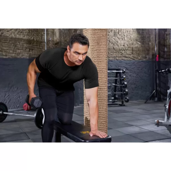 COOFANDY Men's 3 Pack Workout T Shirts Short Sleeve Gym Bodybuilding Muscle Shirts Base Layer Fitness Tee Tops