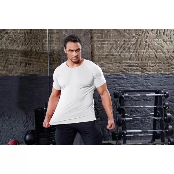 COOFANDY Men's 3 Pack Workout T Shirts Short Sleeve Gym Bodybuilding Muscle Shirts Base Layer Fitness Tee Tops