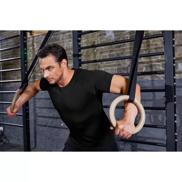COOFANDY Men's 3 Pack Workout T Shirts Short Sleeve Gym Bodybuilding Muscle Shirts Base Layer Fitness Tee Tops