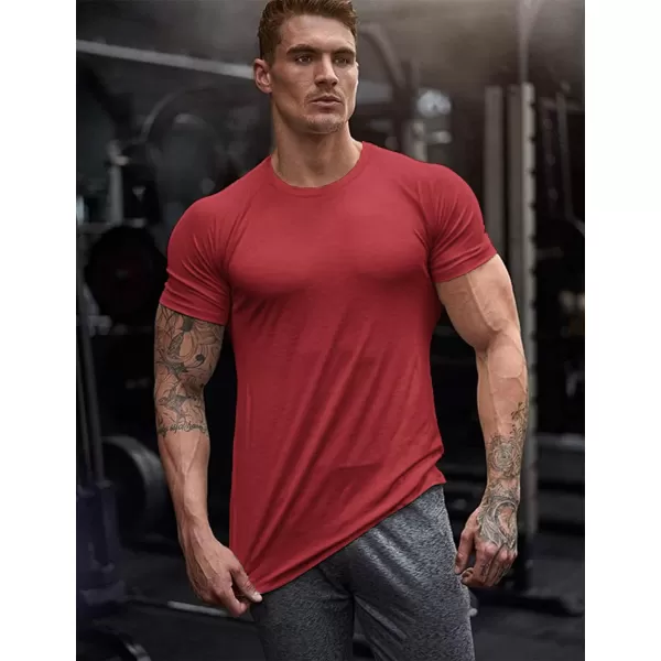 COOFANDY Men's 3 Pack Workout T Shirts Short Sleeve Gym Bodybuilding Muscle Shirts Base Layer Fitness Tee Tops
