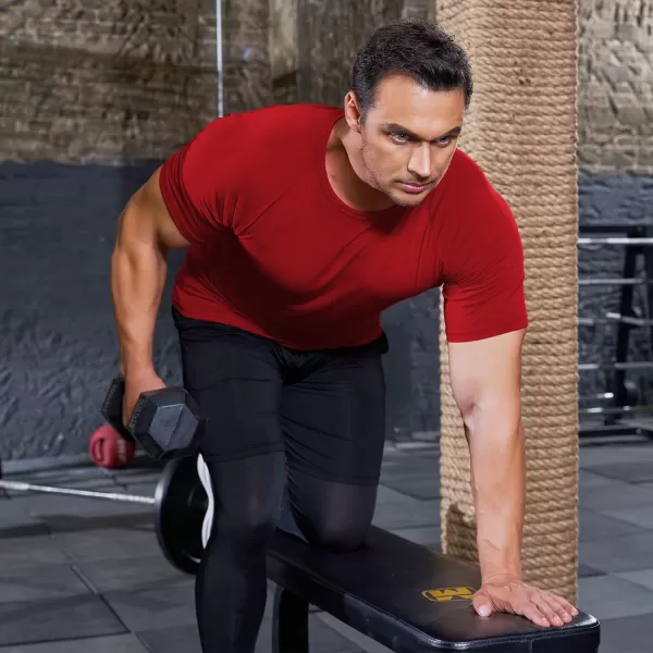 COOFANDY Men's 3 Pack Workout T Shirts Short Sleeve Gym Bodybuilding Muscle Shirts Base Layer Fitness Tee Tops