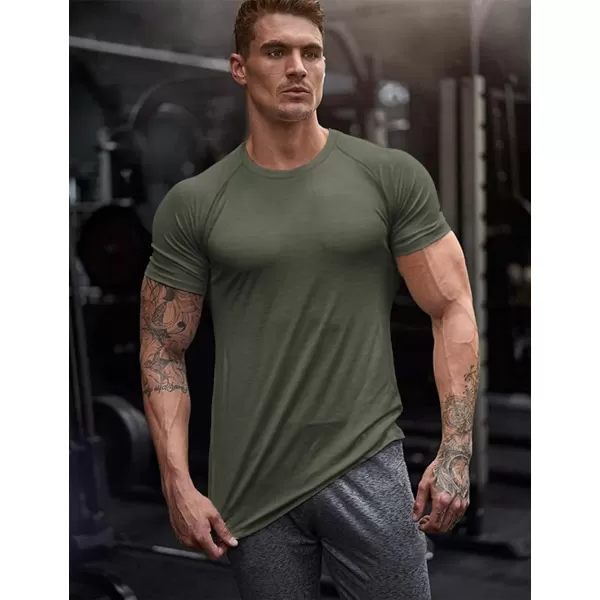 COOFANDY Men's 3 Pack Workout T Shirts Short Sleeve Gym Bodybuilding Muscle Shirts Base Layer Fitness Tee Tops