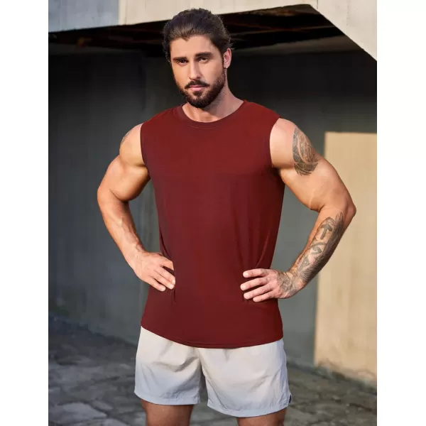 COOFANDY Men's 3 Pack Workout Tank Tops Gym Muscle Tee Bodybuilding Fitness Sleeveless T Shirts