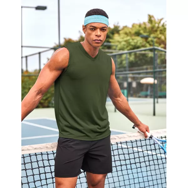 COOFANDY Men's 3 Pack Workout Tank Tops Gym Sleeveless Shirts V Neck Bodybuilding Muscle Tee Shirt