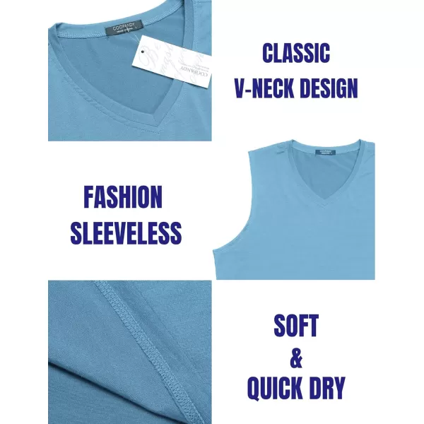 COOFANDY Men's 3 Pack Workout Tank Tops Gym Sleeveless Shirts V Neck Bodybuilding Muscle Tee Shirt