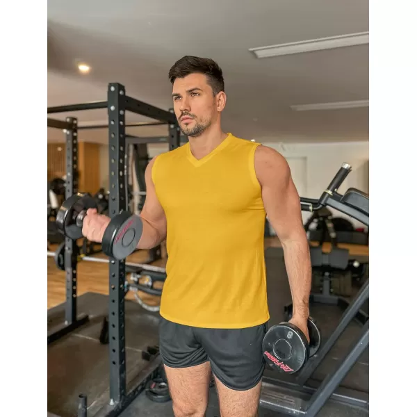 COOFANDY Men's 3 Pack Workout Tank Tops Gym Sleeveless Shirts V Neck Bodybuilding Muscle Tee Shirt