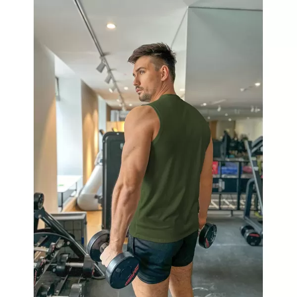 COOFANDY Men's 3 Pack Workout Tank Tops Gym Sleeveless Shirts V Neck Bodybuilding Muscle Tee Shirt